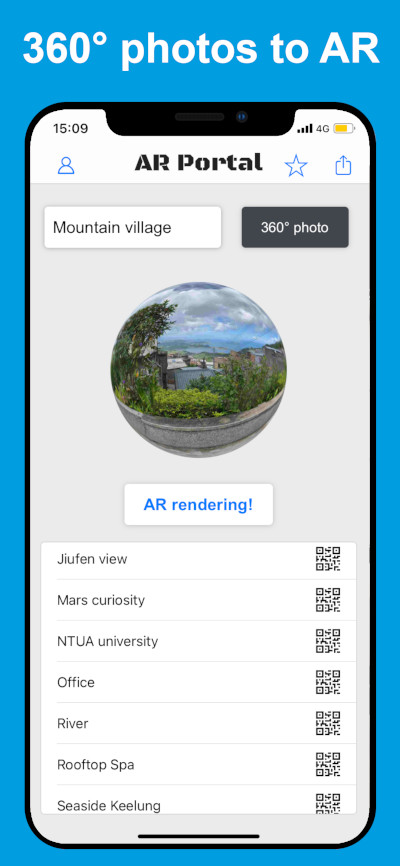 AR Portal iOS mobile app